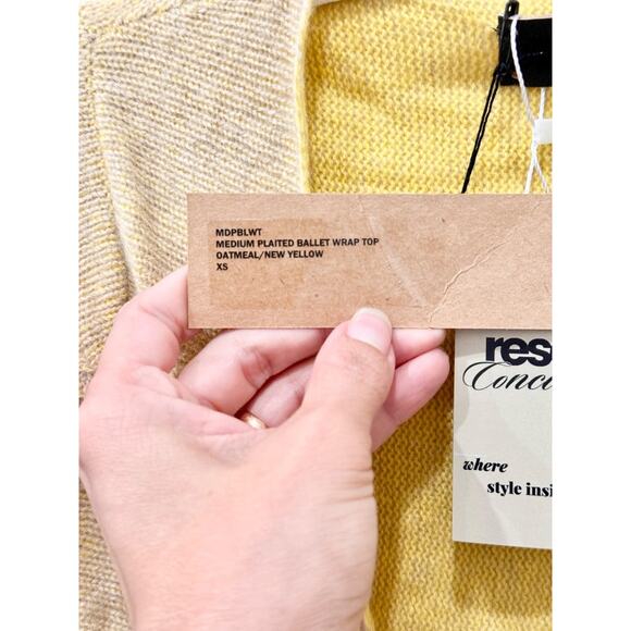 The Elder Statesman Medium Plaited Ballet Wrap Cardigan Oatmeal Women's Size XS - Picture 4 of 6